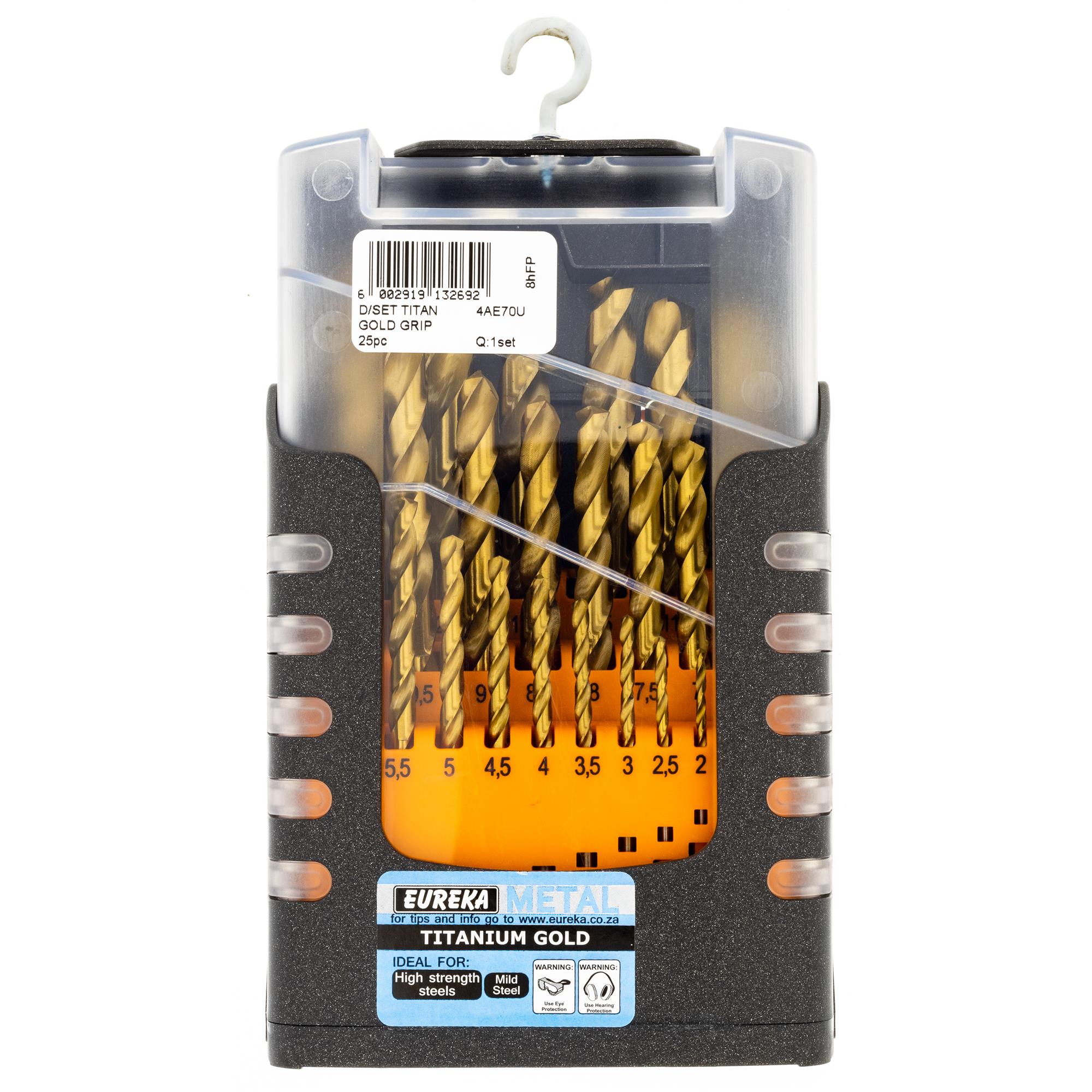 Drill Bit Titan Gold Grip Set 25Pce 4AE70U