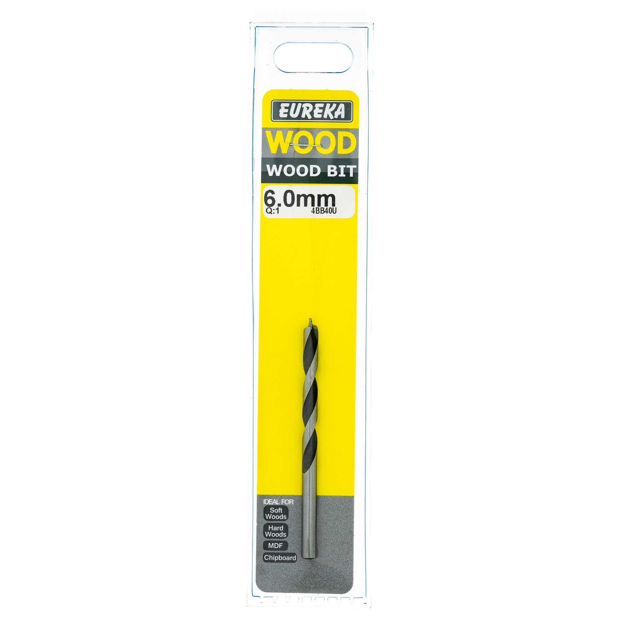 Eureka Drill Bit Wood High Speed 6.0mm ( 1) 4BB40U