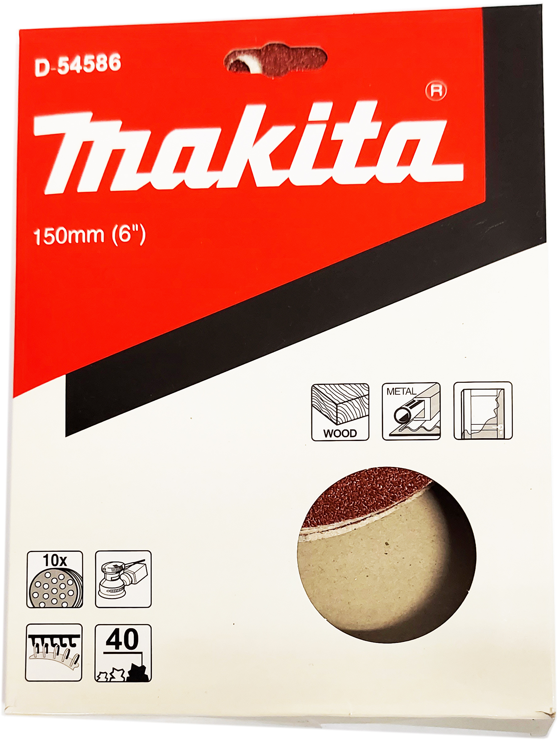 Makita Sanding Disc 150mm P40 Velcro