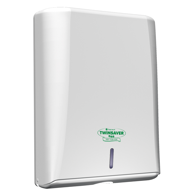 Twinsaver Paper Towel Dispenser Folded Wht 275x375x105mm