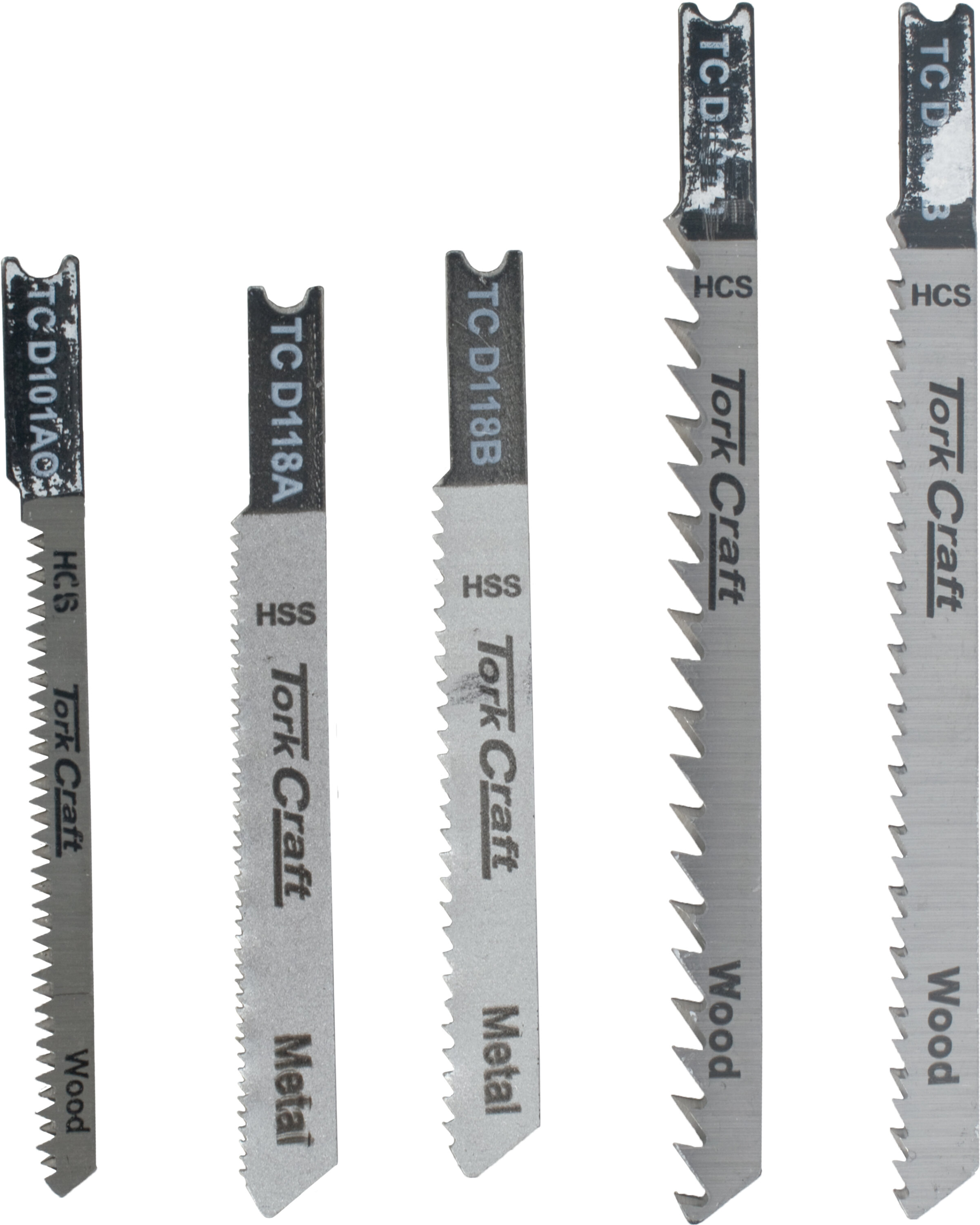 Tork Craft Blade Jigsaw U-Shank Assorted 5Pce TCD5-1