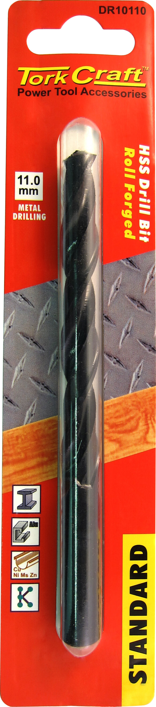Tork Craft Drill Bit HSS Standard 11.0mm ( 1) Card DR10110