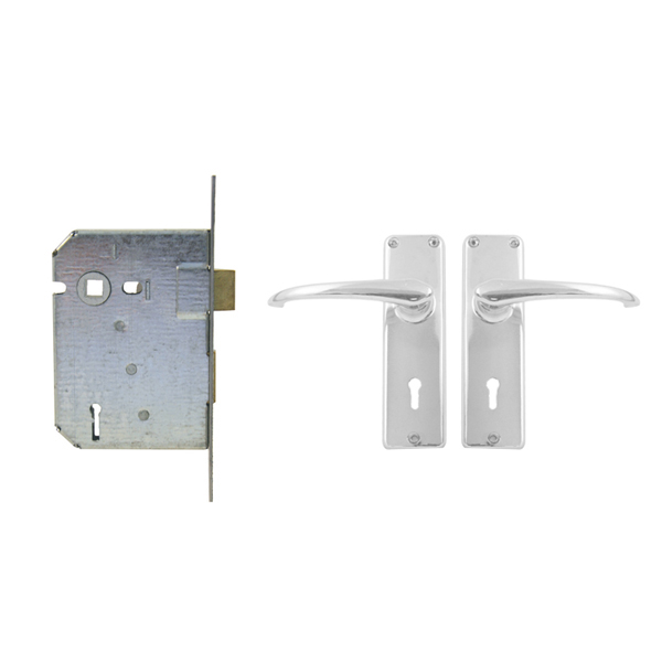 BBL Lockset 3 Lever CH MB Key BLS582-24-53CH-1