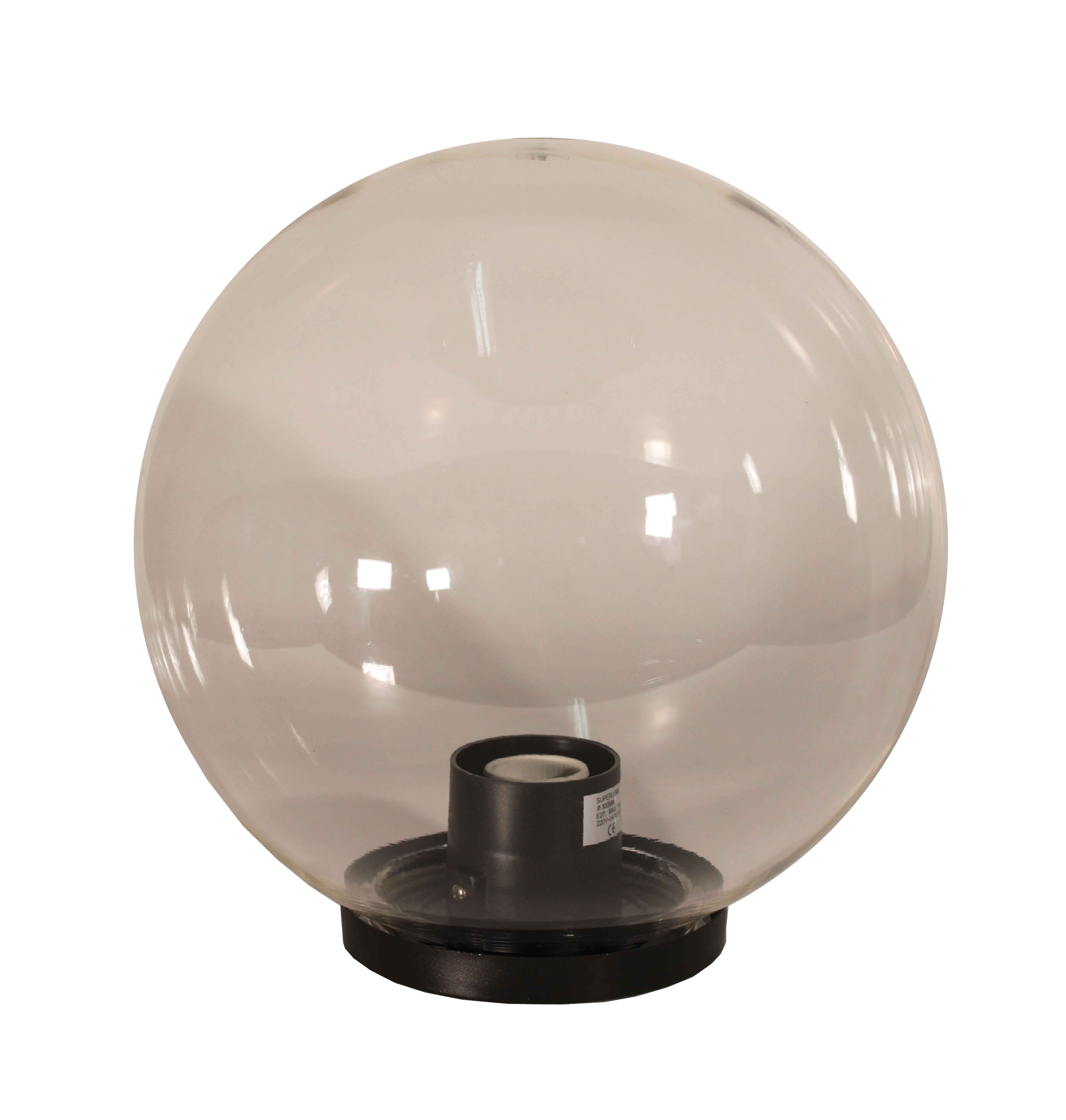 Lamp Holder Sphere 400 ClearandBlack Gallery E27