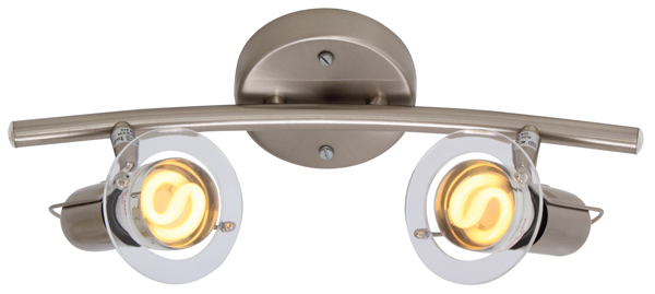 Eurolux Spotlight 2 Light Bow Satin Chrome S22SC