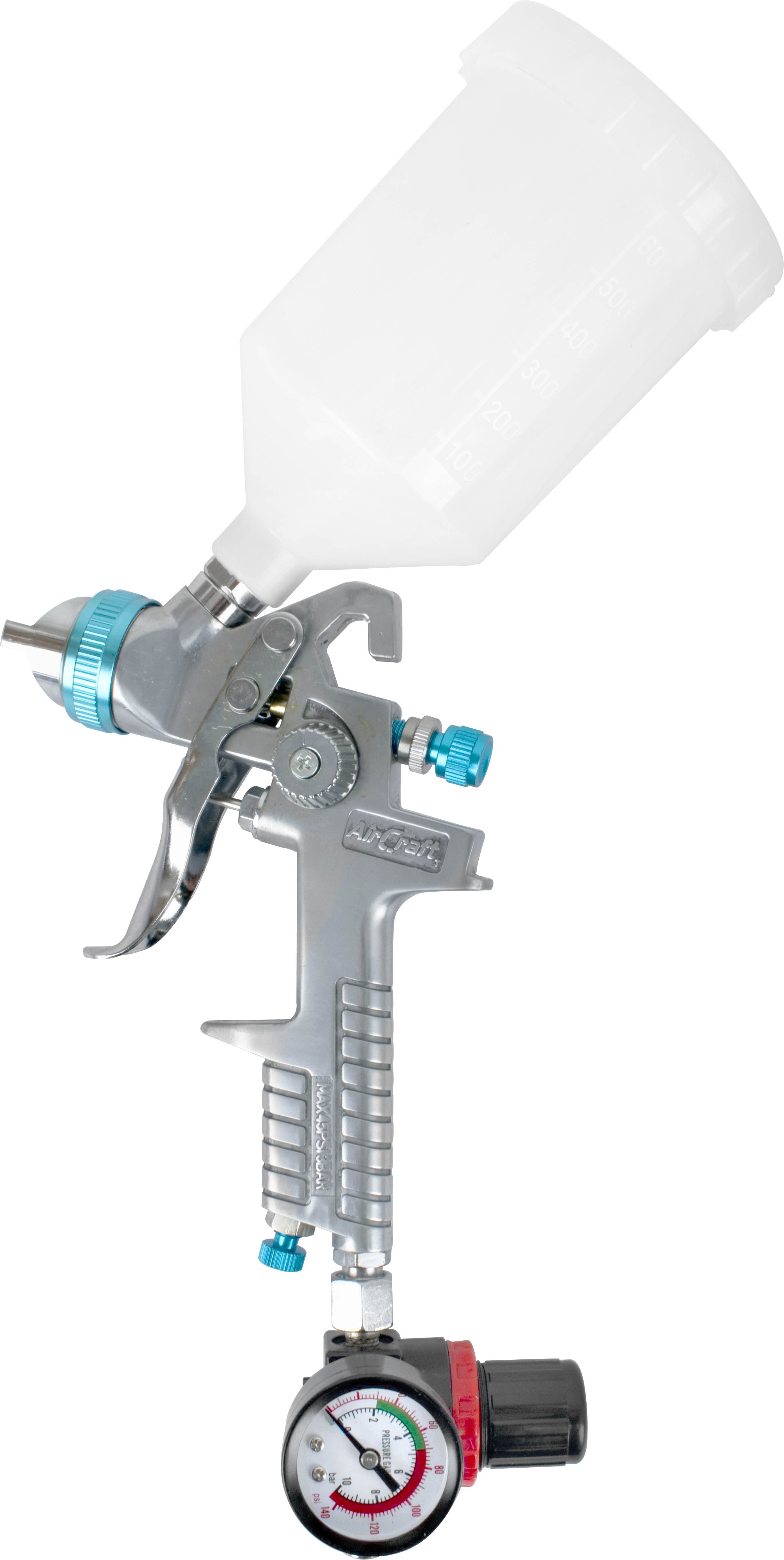 Spray Gun HVLP 1.4mm Nozzle and 1.7mm Nozzle Kit and Regulator Aircraf