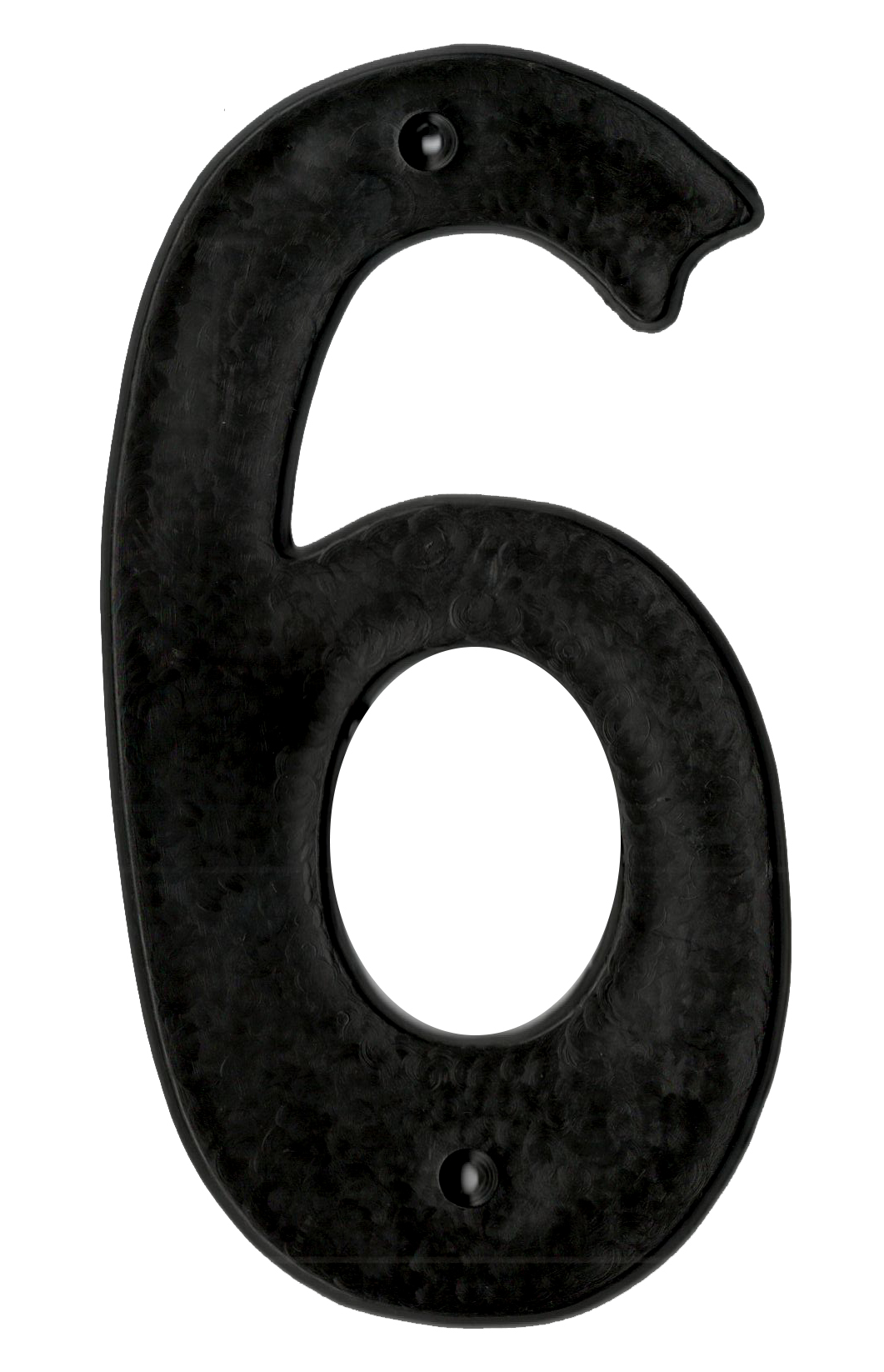 Sign Numeral  No 6  160mm Black GS