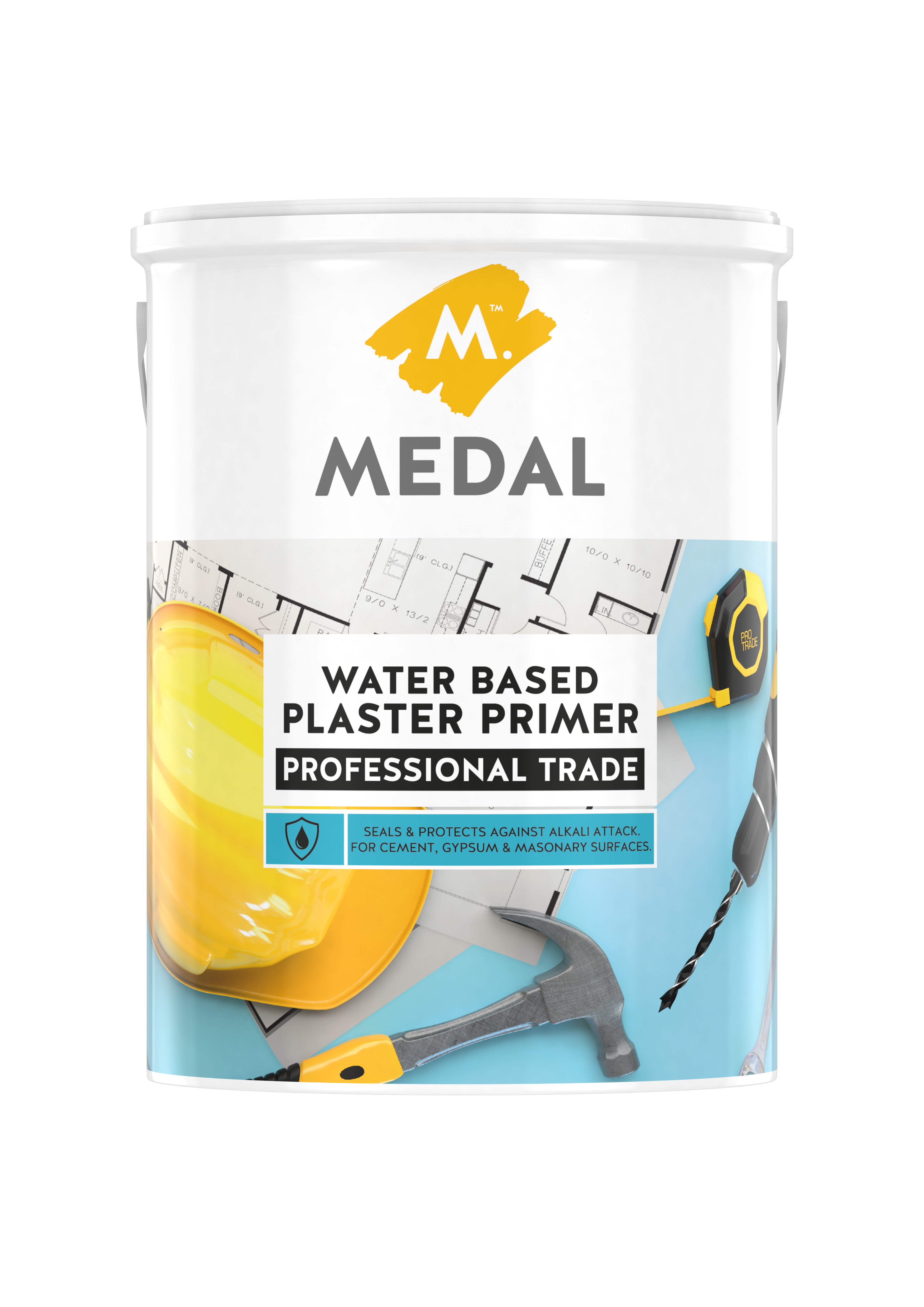 Medal Primer Plaster Waterbased White Professional Trade   5l