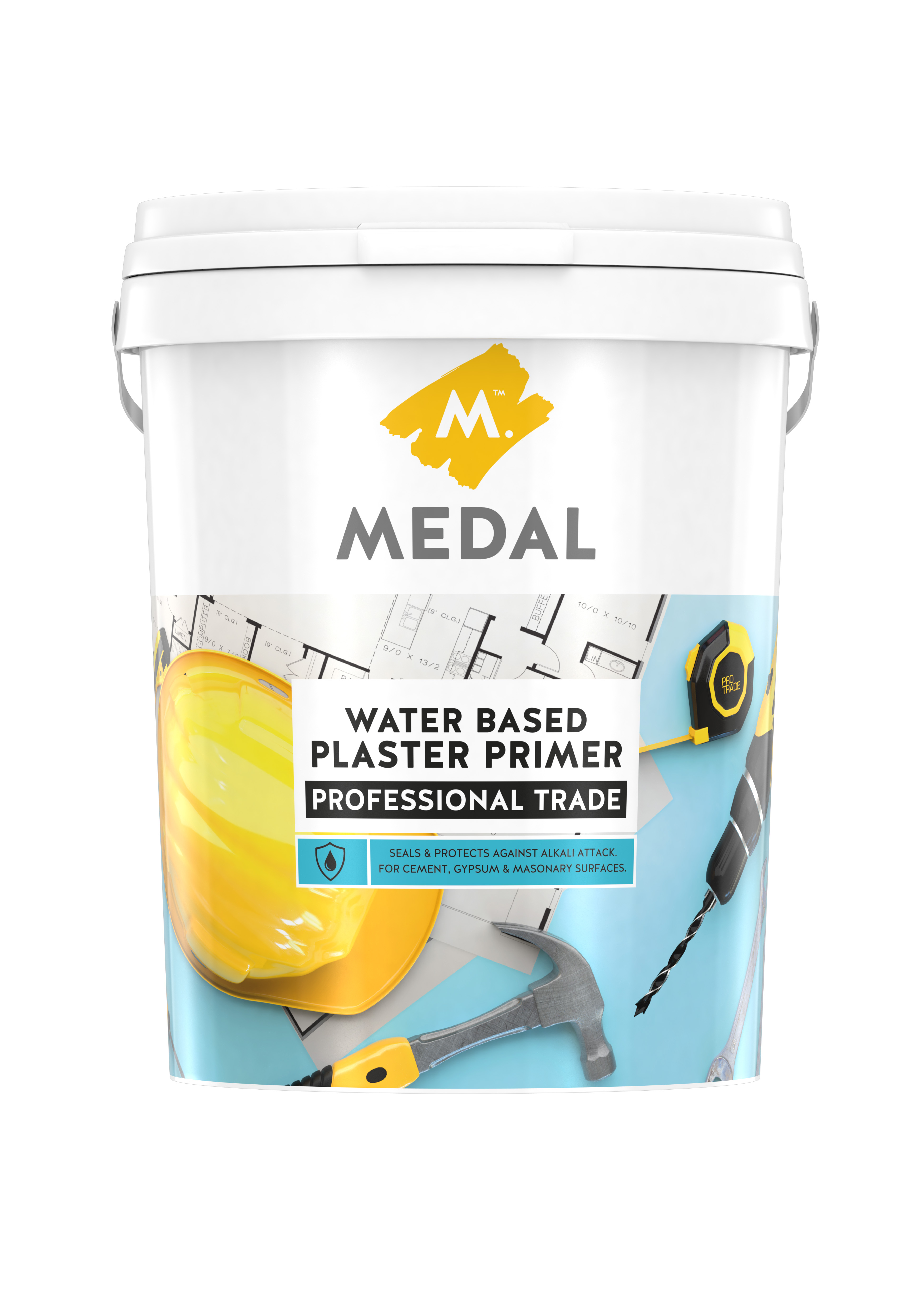 Medal Primer Plaster Waterbased White Professional Trade  20l