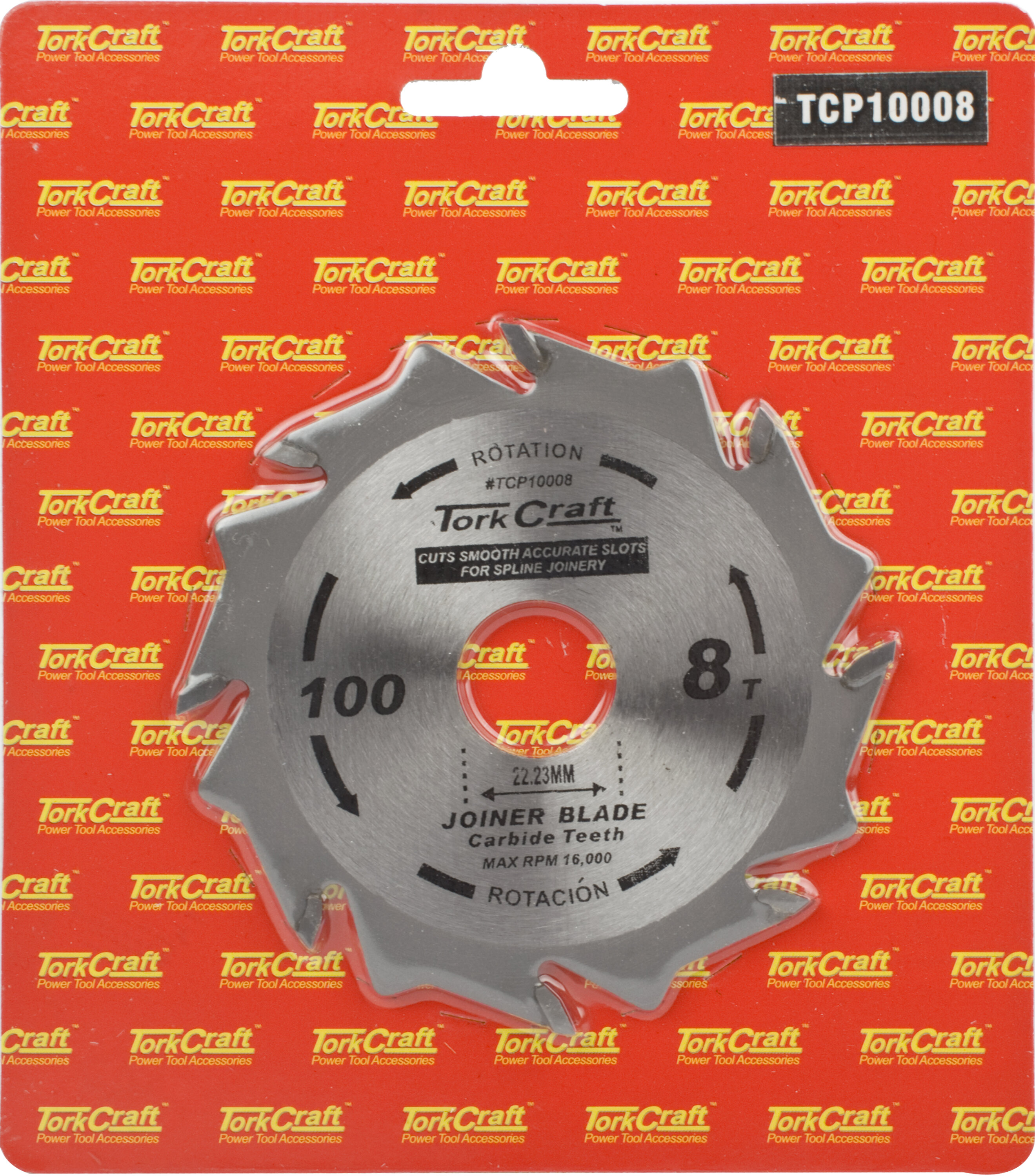 Tork Craft Biscuit Jointer Blade 105x22.0mm 8T TCP10007