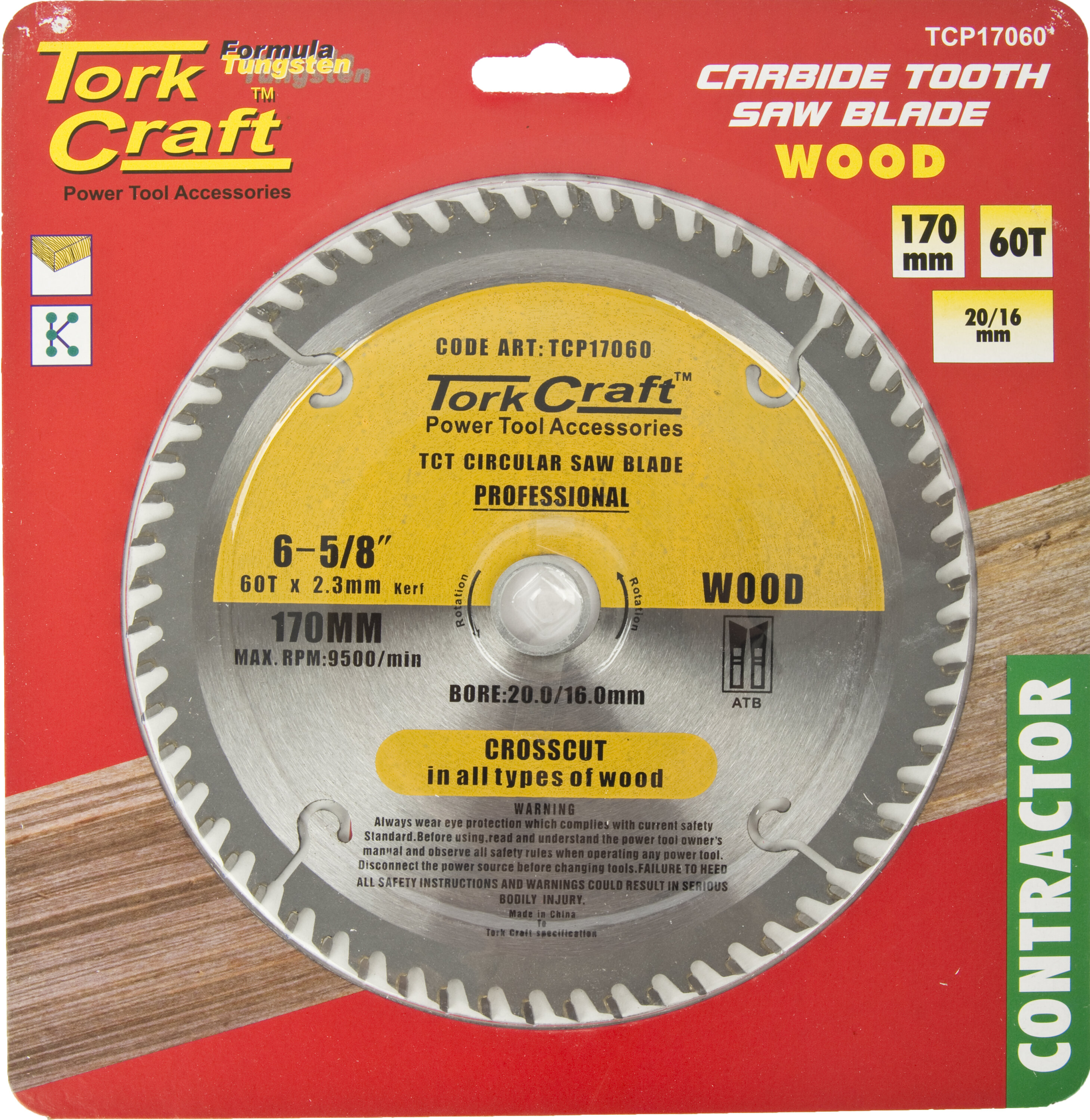 Tork Craft Blade Circular Saw 170x 60T TCP17059