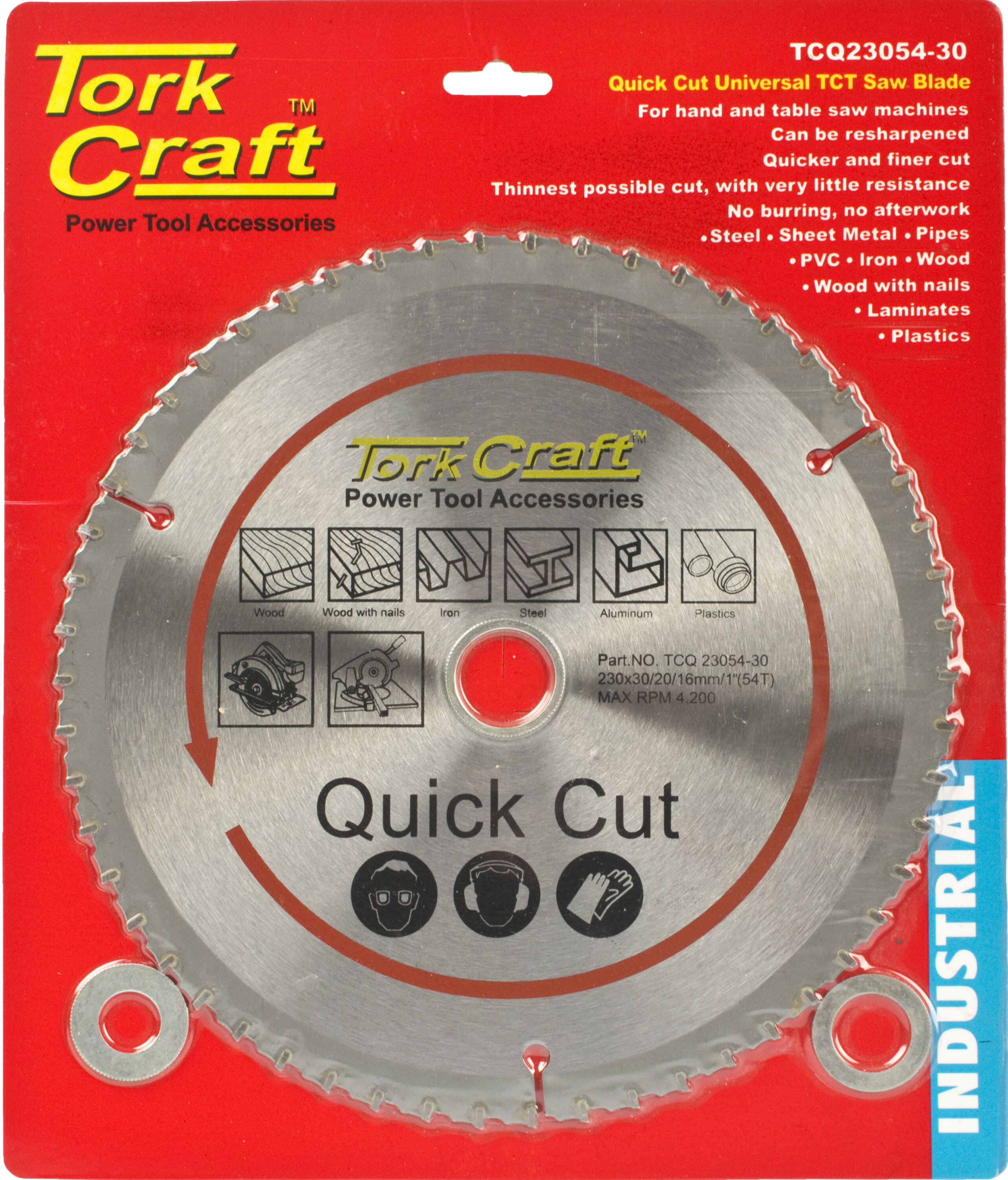 Tork Craft Blade Circular Saw 230x 54T Quick Cut TCQ23054-29