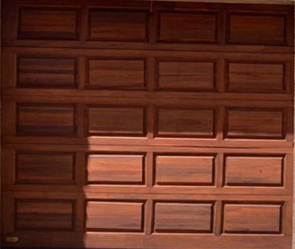 Garage Door Single Hardwood 20 Panel With Motor 2440x2130mm GD019