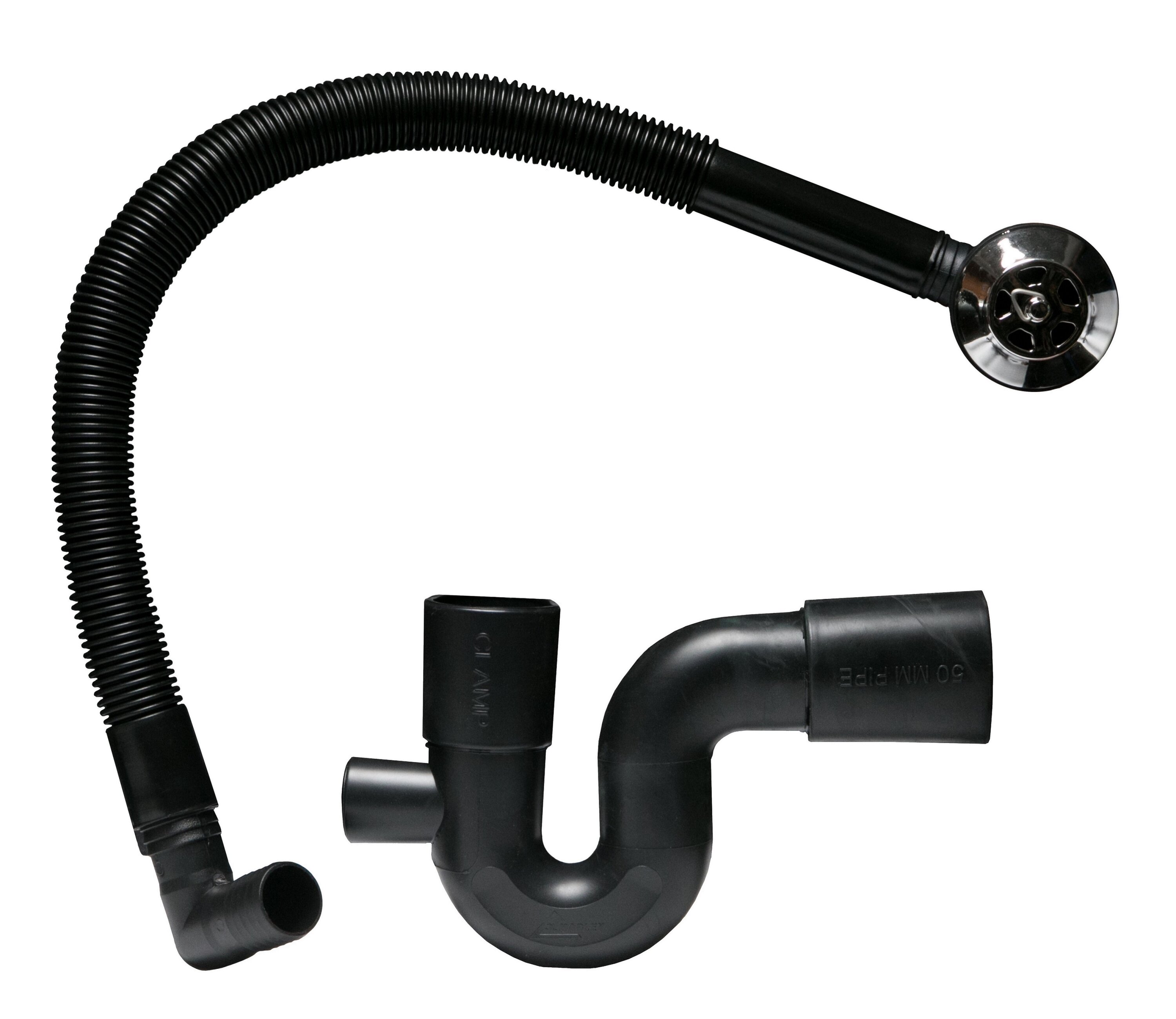 Marley Trap Bath 40x 50mm Black & Overflow MTB02