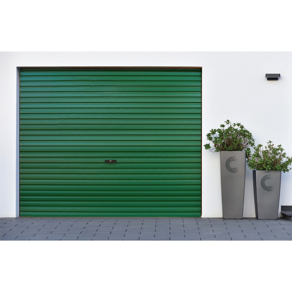 Robmeg Roll-Up Garage Door Traffic Green 2400x2100mm