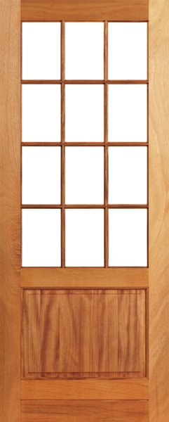 Door Hardwood 813x2032 PD19 Happy Small Pane Top