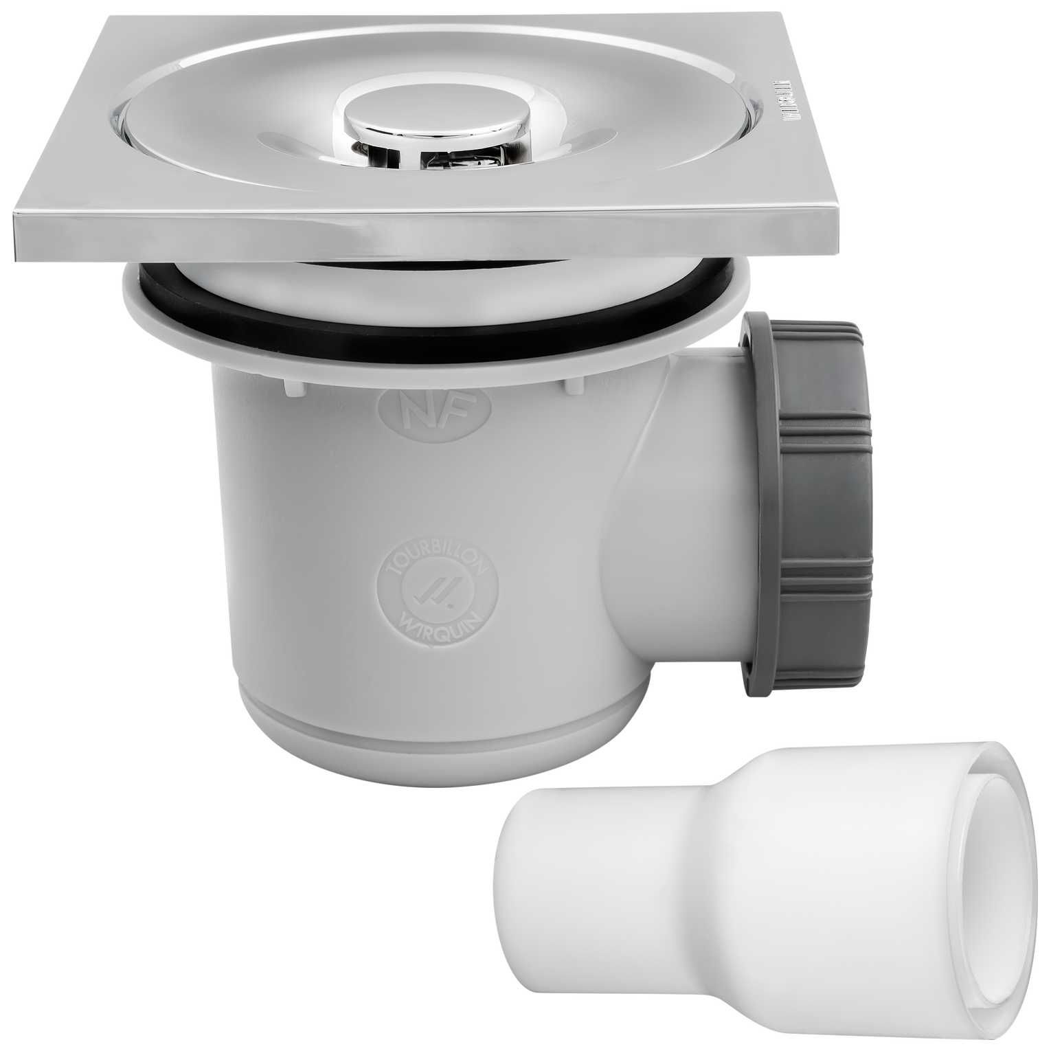 Shower Waste Tourbillon Square 60mm CP Wirquin 34090001