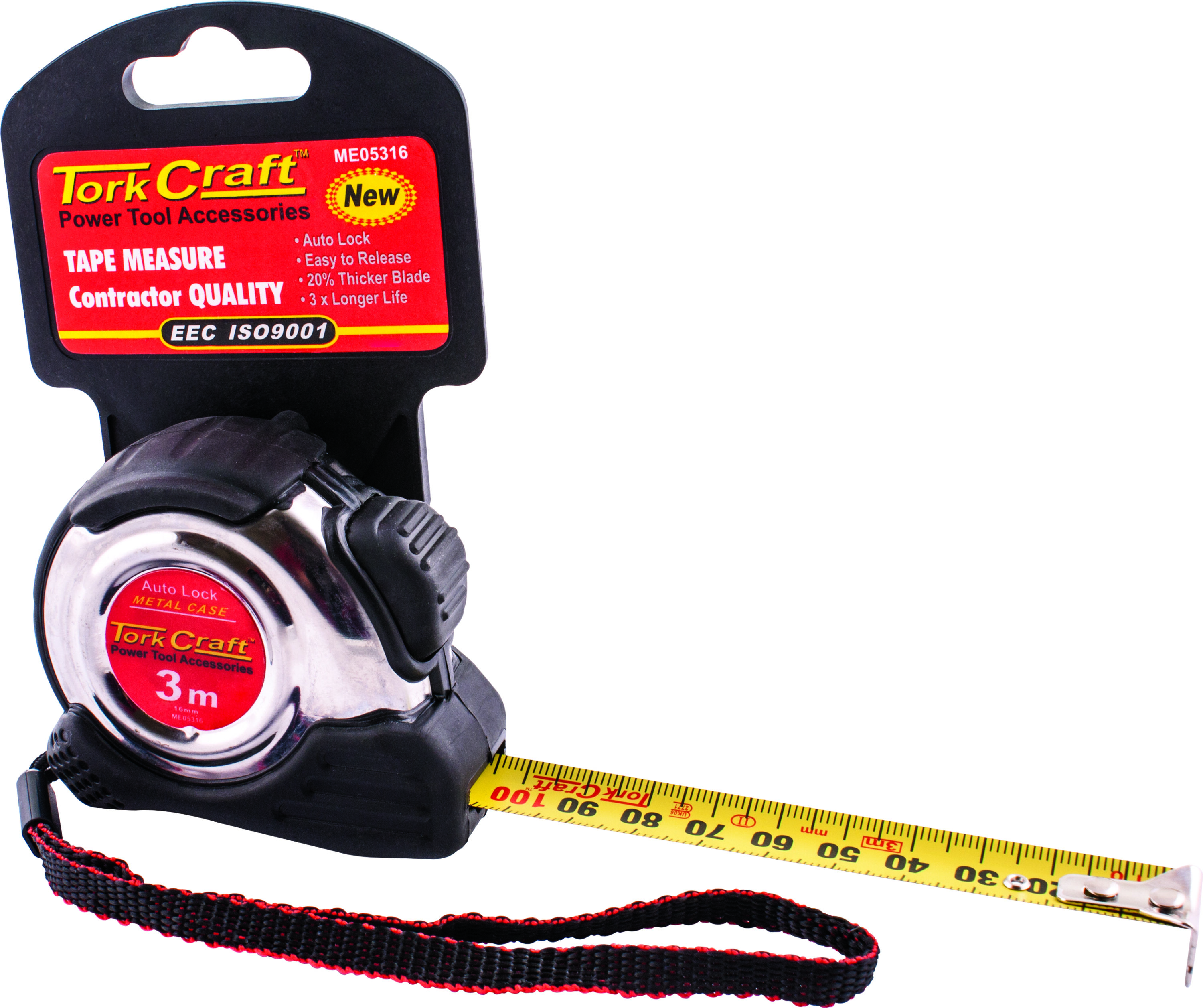 Tork Craft Tape Measure 3.0mx 16mm Self Lock