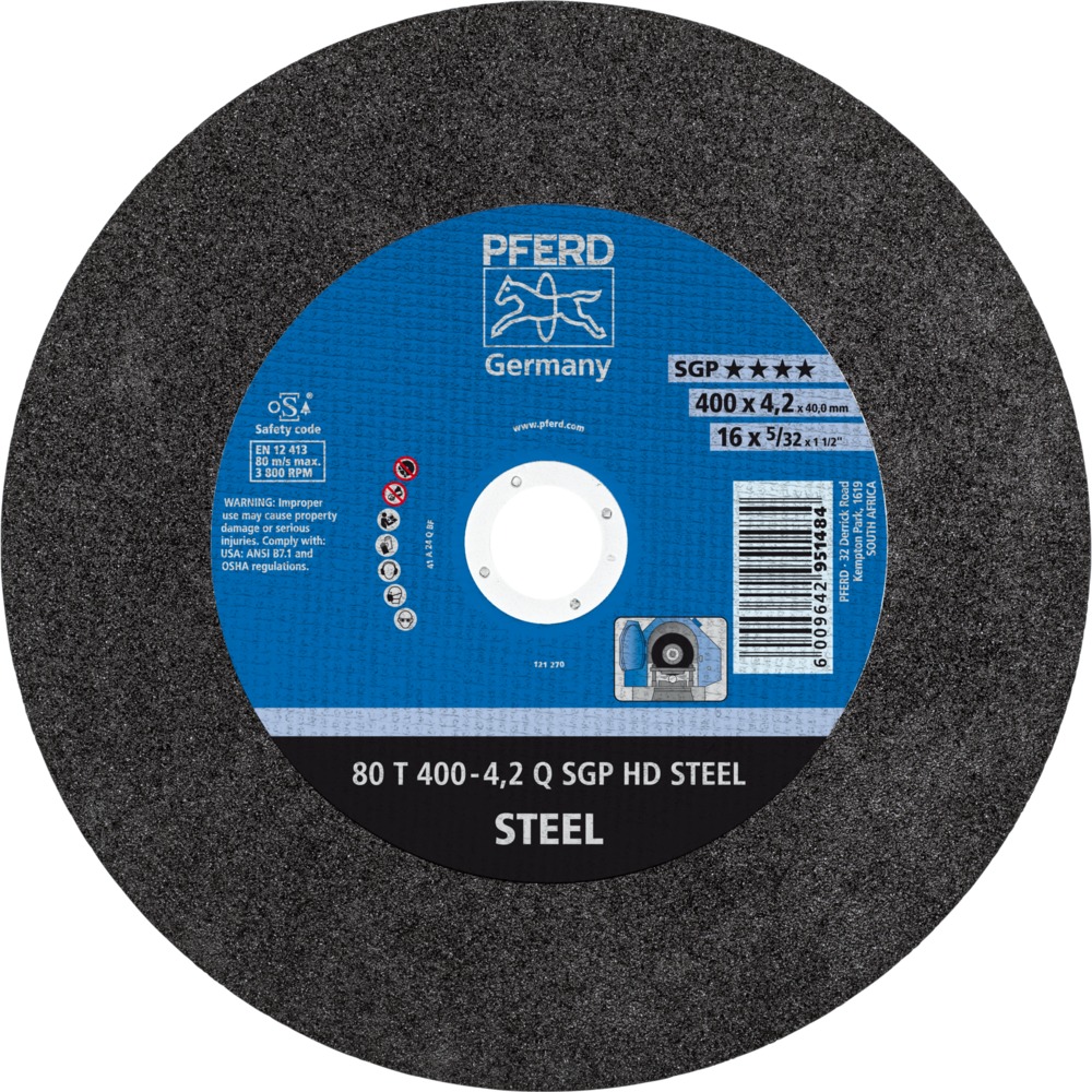 Pferd Cutting Disc Steel 400x4.2x40.0mm SG-Elastic H/D