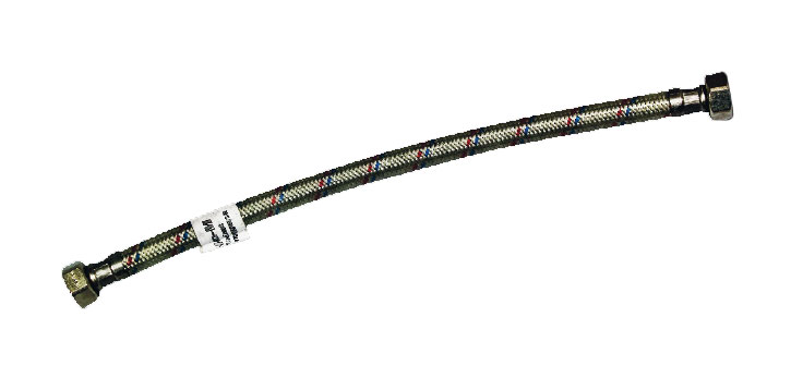Braided Connector 15x600mm FxF S/S (Ea) Hydro-M SABS VBCC601