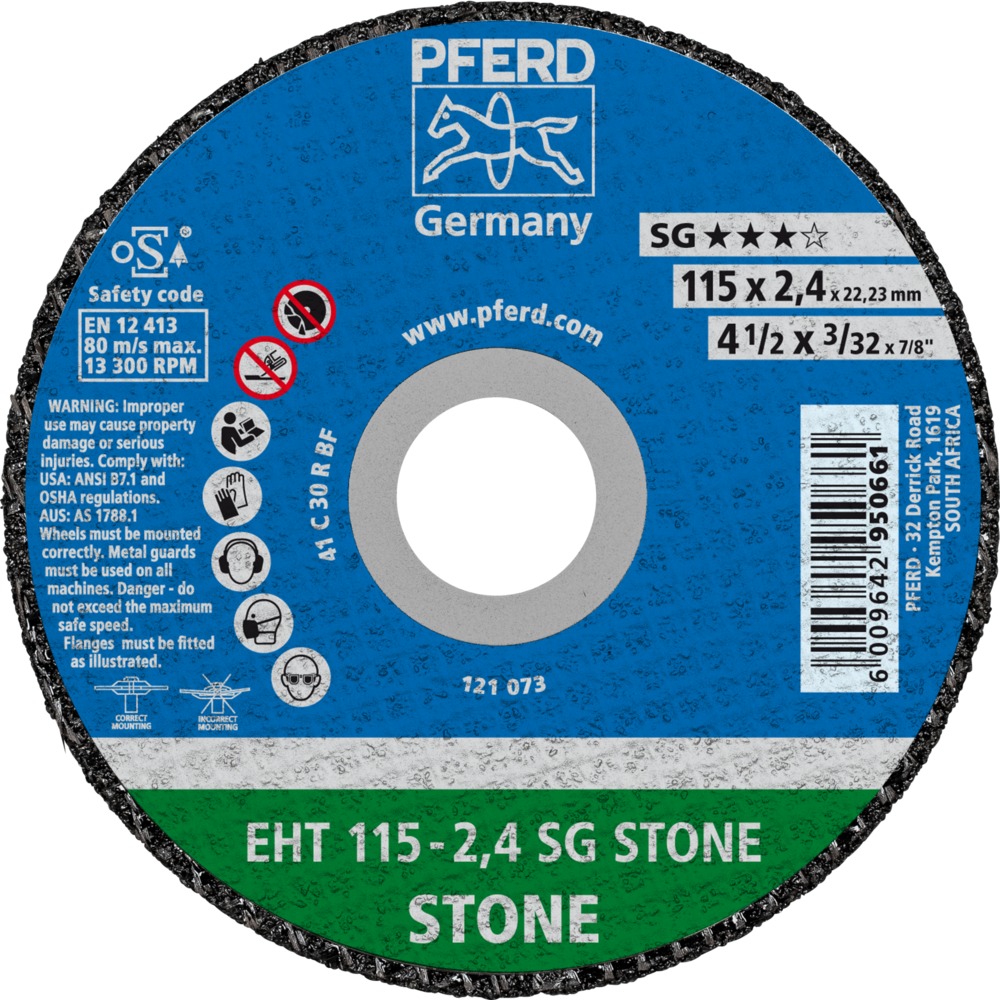 Pferd Cutting Disc Masonary 115x2.4x22.23mm C 30 R SG- Elatstic