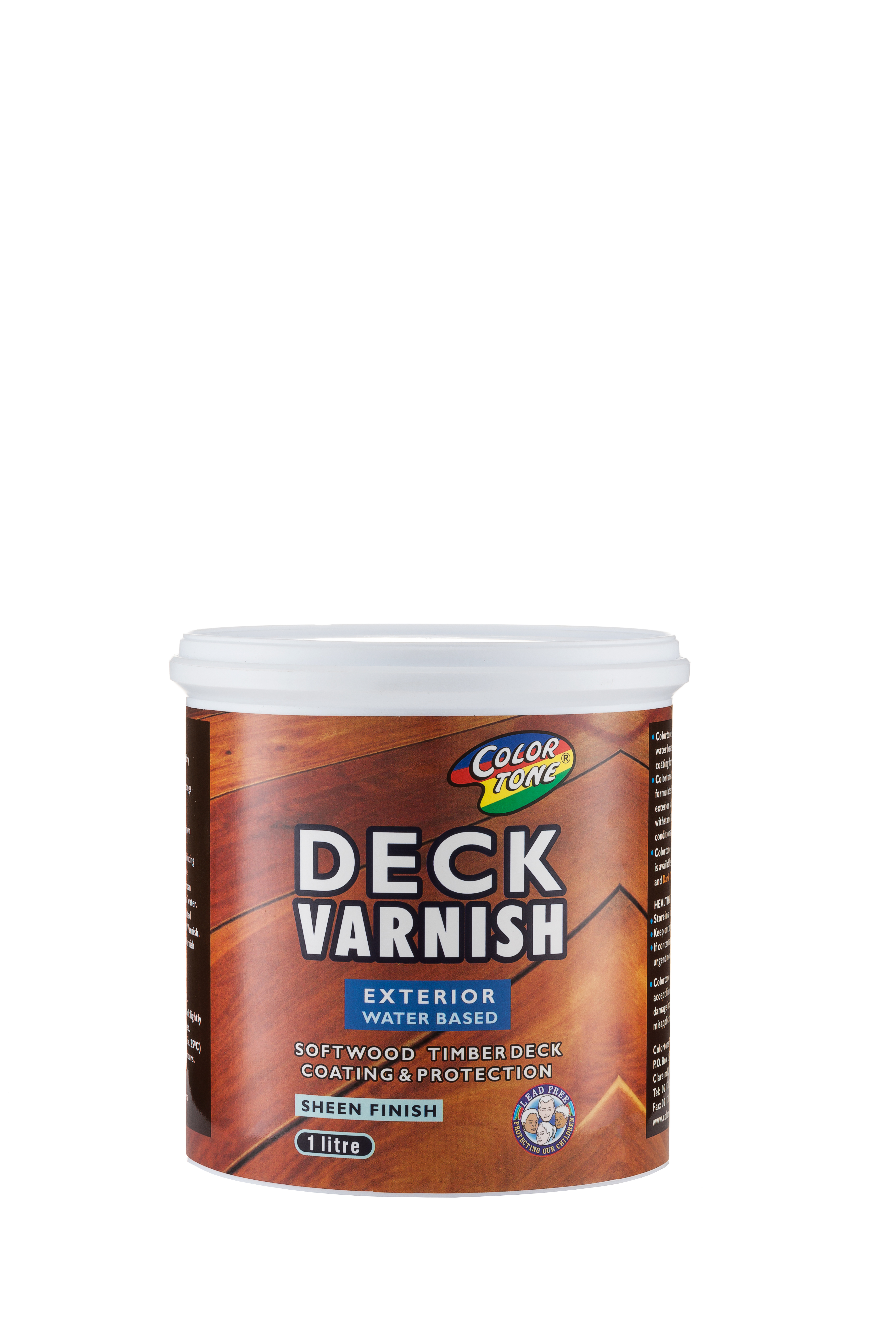 Colortone Deck Varnish Exterior Waterbased Dark Oak 1l