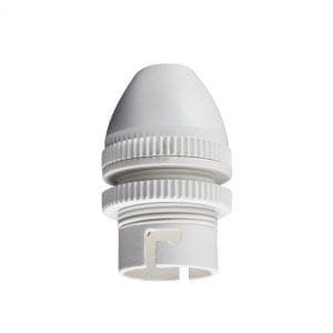 Proton Lamp Holder Nylon BC Cord Grip 10mm White P/pack A126P