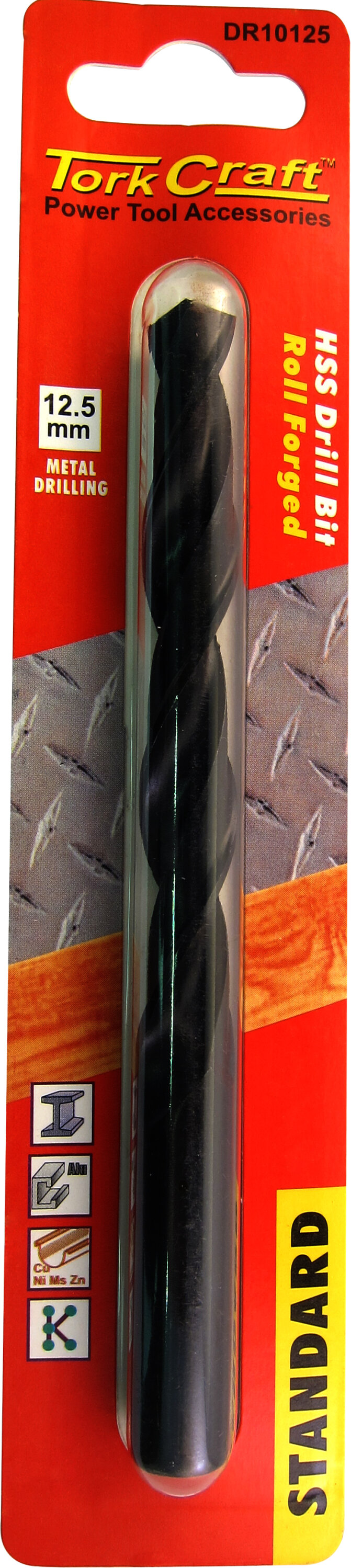 Tork Craft Drill Bit HSS Standard 12.5mm ( 1) Card DR10125