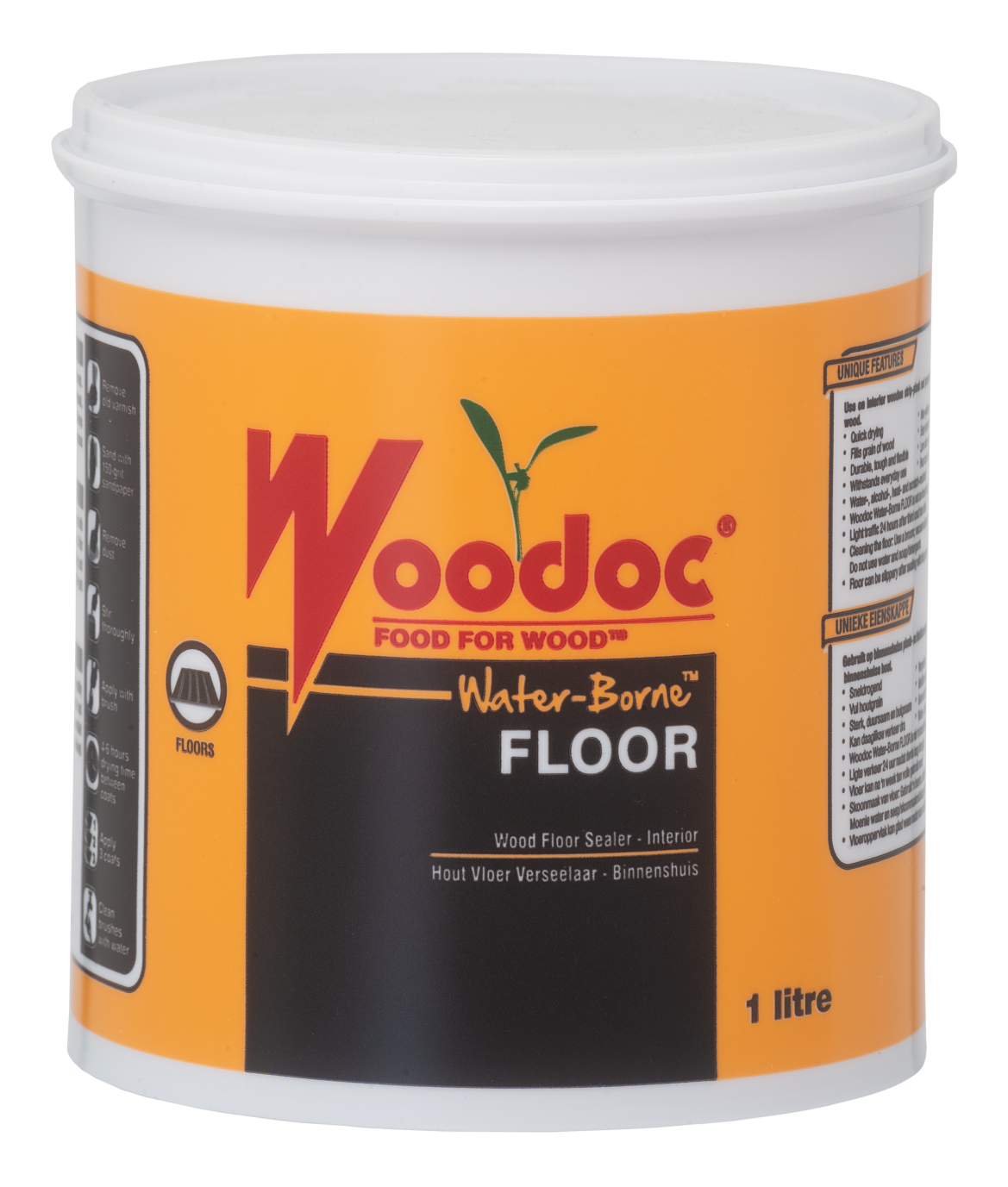 Woodoc Floor Sealer Interior Water-Borne Matt Clear 1l