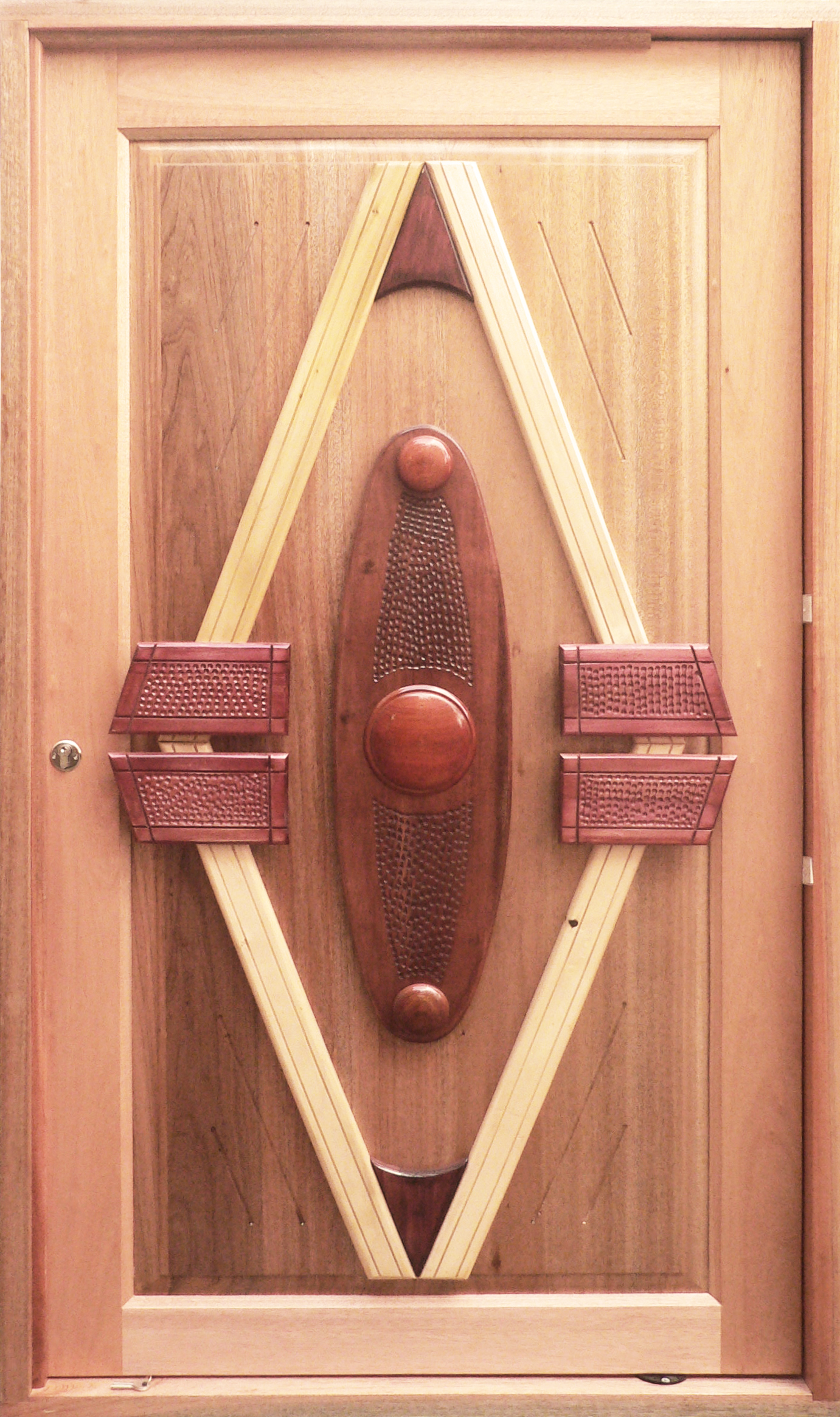 Door Hardwood Pivot 1200x2100 Diamond Pattern