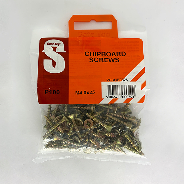 Safetop Screw Chipboard Pozi No. 8 4.0x 25mm ( 100) VAL824
