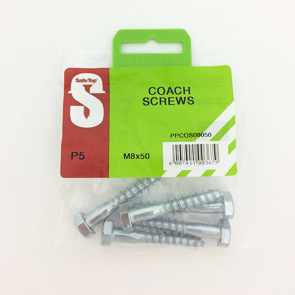 Safetop Coach Screw  8x 50mm (5)