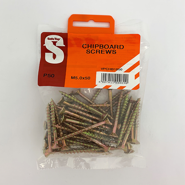 Safetop Chipboard Screw Pozi No.10 5.0x50mm (50)