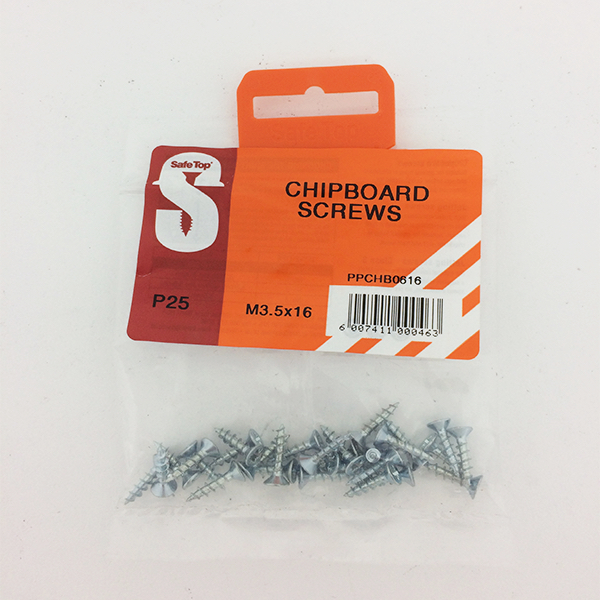 Safetop Screw Chipboard Pozi # 6  3.5x 16mm (  25)