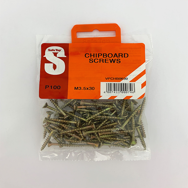 Safetop Screw Chipboard Pozi # 6  3.5x 30mm ( 100) VAL630