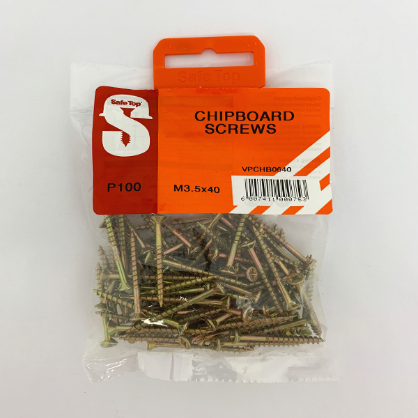 Safetop Chipboard Screw Pozi No.6 3.5x40mm (100)