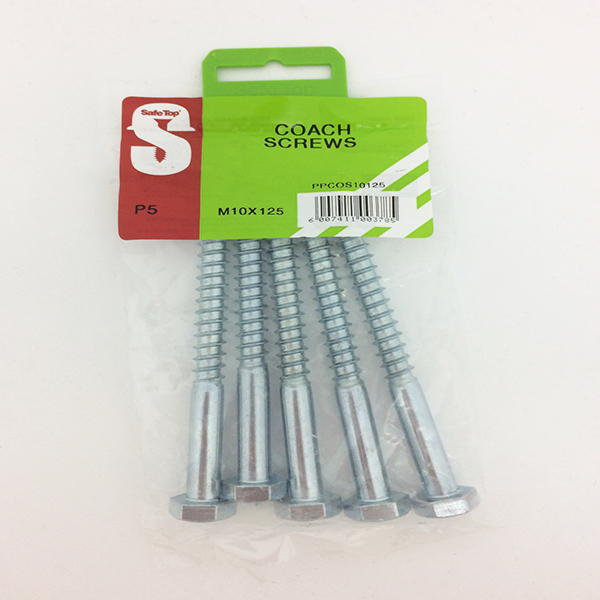 Safetop Coach Screw 10x125mm (  5)