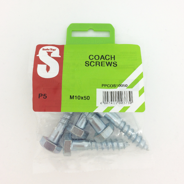 Safetop Coach Screw 10x 50mm (5)