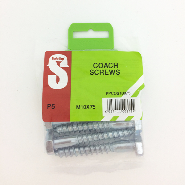 Safetop Coach Screw 10x 75mm (  5)