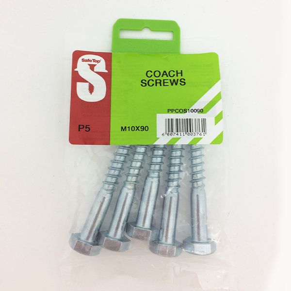 Safetop Coach Screw 10x 90mm (  5)