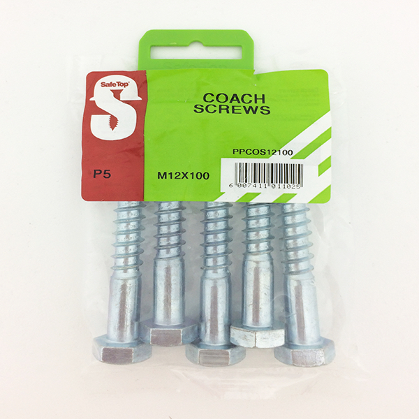 Safetop Coach Screw 12x100mm ( 5)