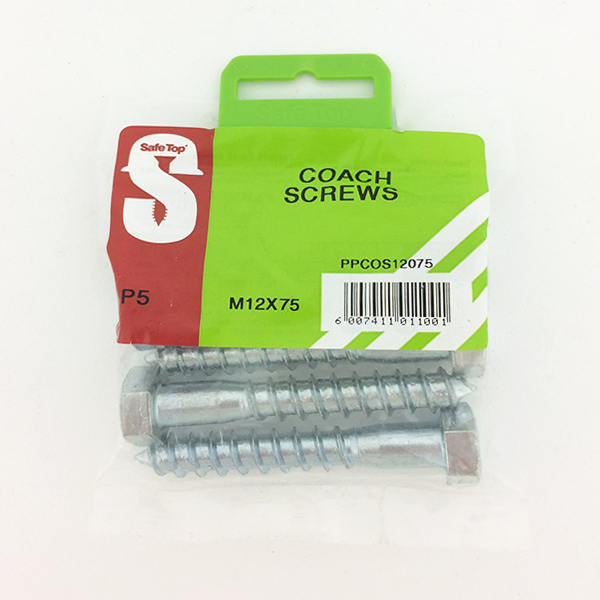 Safetop Coach Screw 12x 75mm ( 5)