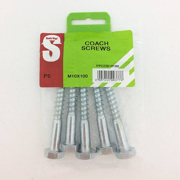 Safetop Coach Screw 10x100mm (5)