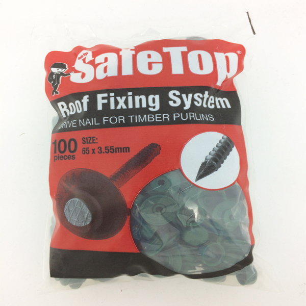 Safetop Nail Roof 65mm (100) Traffic Green