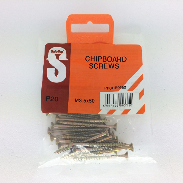 Safetop Chipboard Screw Pozi No.6 3.5x50mm (20)