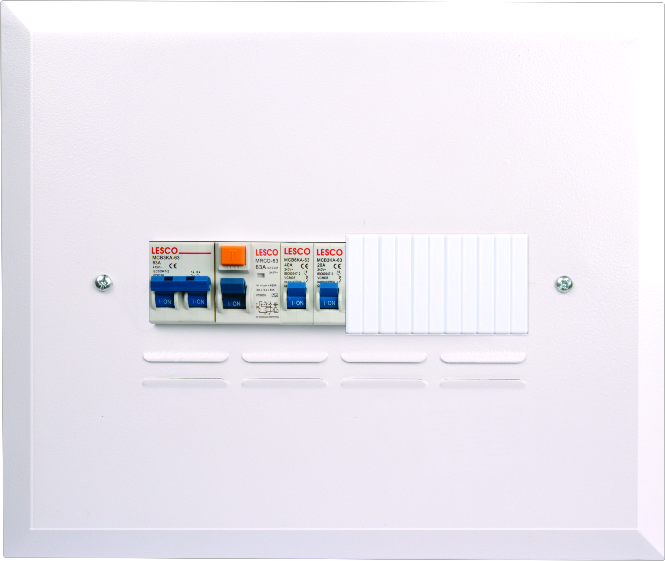 DB Board Surface 9 Way Din Steel Cover Prepopulated With CB