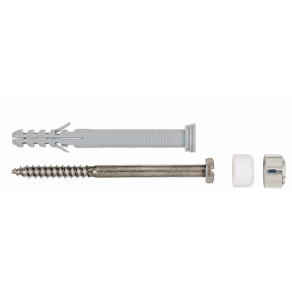 Fischer Fixing Sanitary Set S 8 RD 80 K Chrome Caps 84340