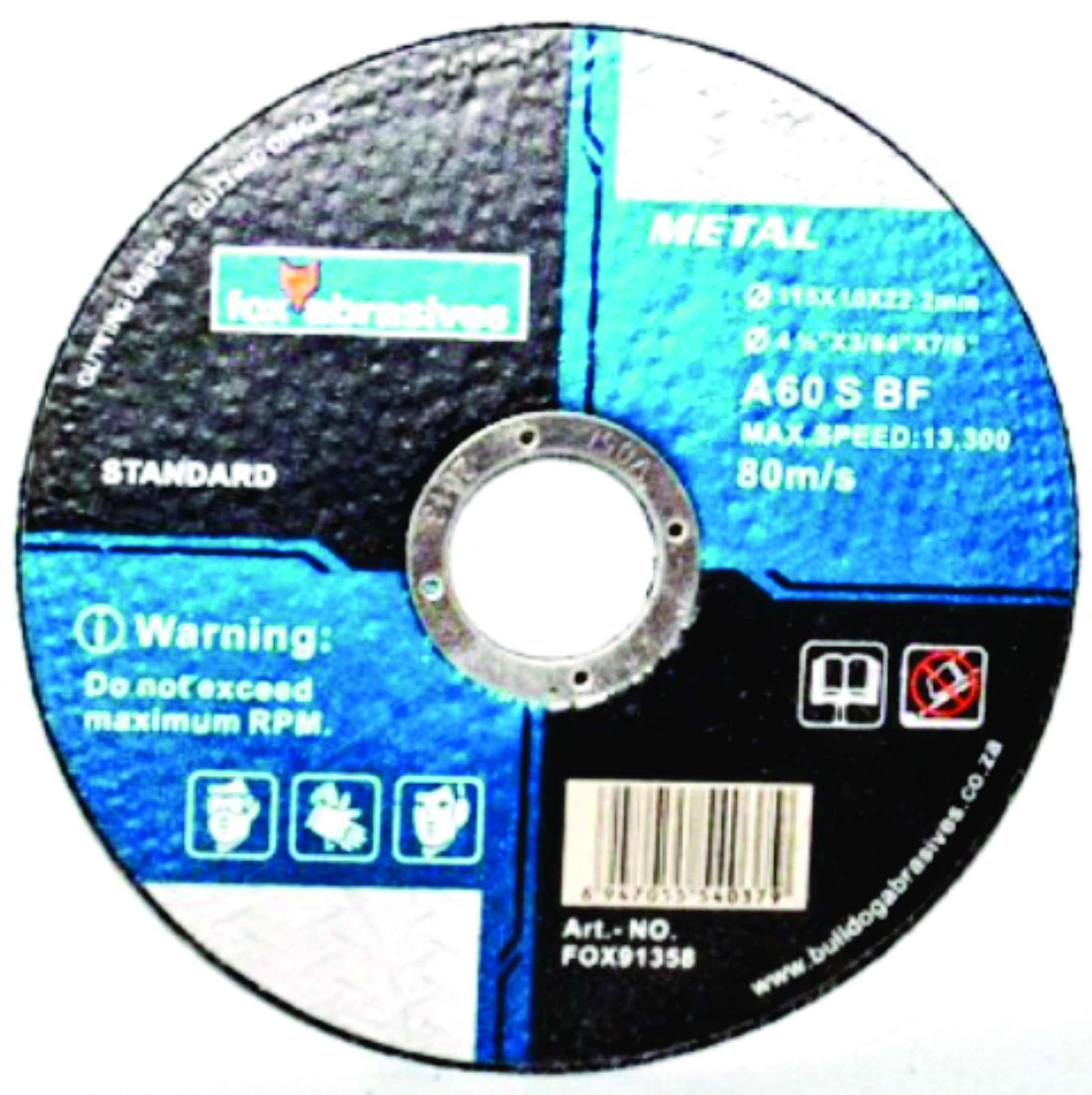 Cutting Disc Steel 115x1.0mm Standard FOX91358