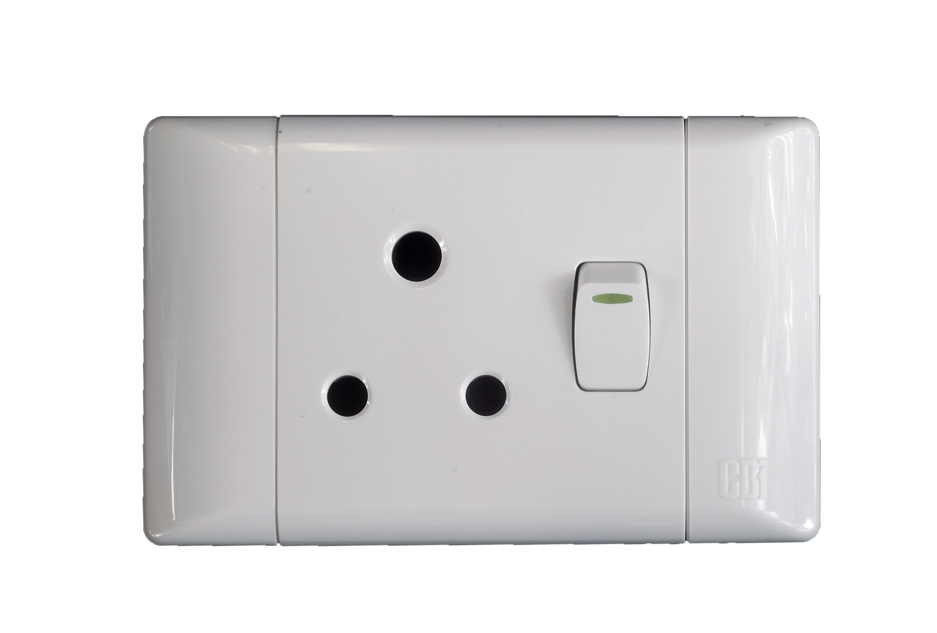 CBI Switch Socket and Plate Single 50x100mm PS673-P