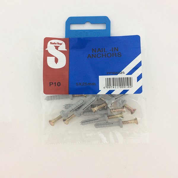 Safetop Nail In Anchor 5x 25mm ( 10) VNA524
